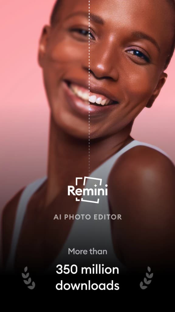 Remini AI Photo Editor — Vorher-Nachher Vergleich mit Gesichts-Restauration