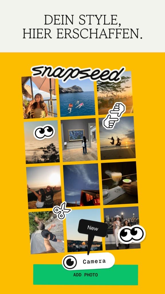 Snapseed Style-Editor mit Foto-Collage im neuen Look (Version 4.0, 2026)