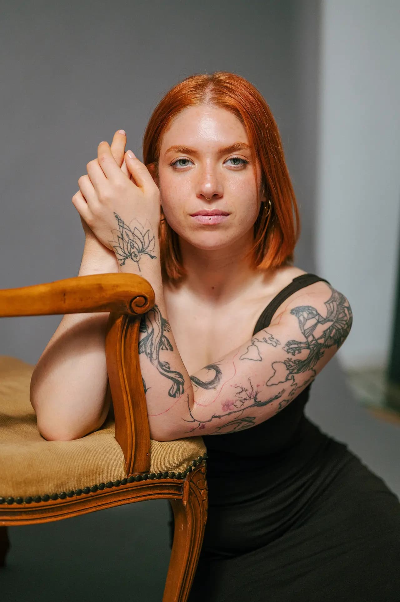 Example portrait photo — before and after editing