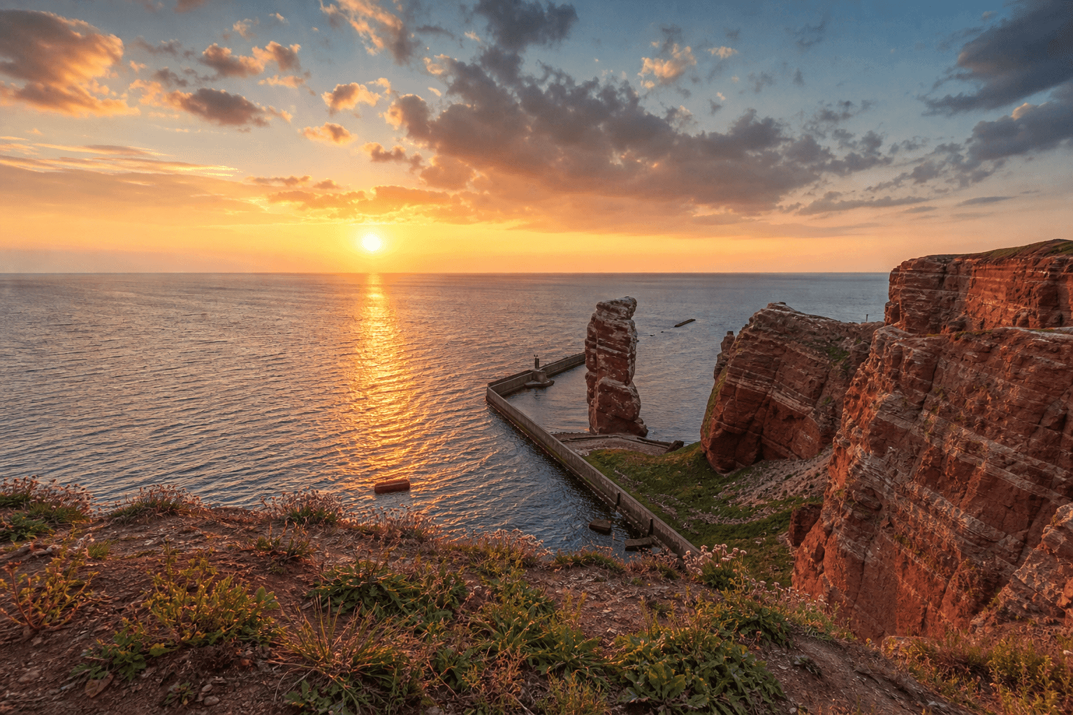 Lange Anna auf Helgoland vor der Nordsee
