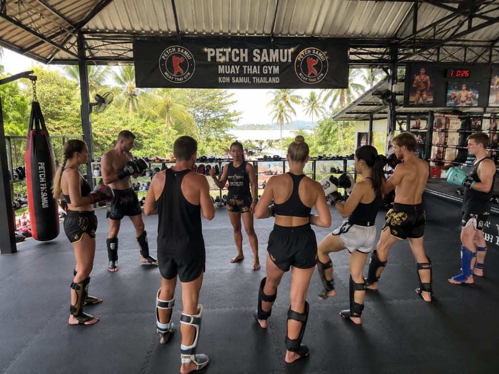 Muay Thai Workshop in der Petch Samui Muay Thai Gym