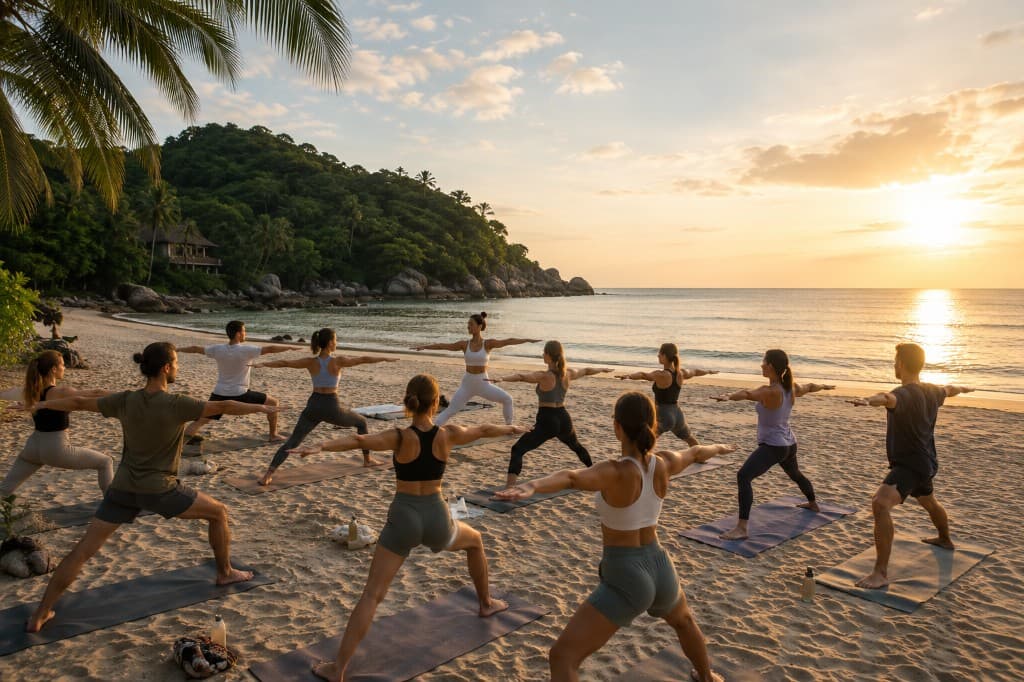 Sunset Yoga am Strand — Wellness Day Expedition #1