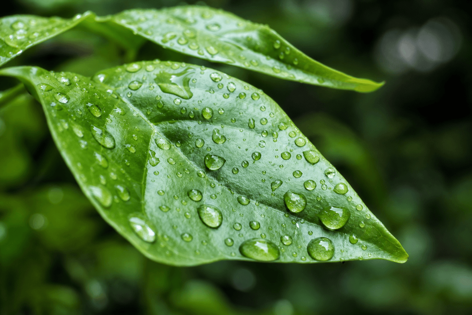 Wassertropfen auf Blättern — Makro-Idee für Anfänger