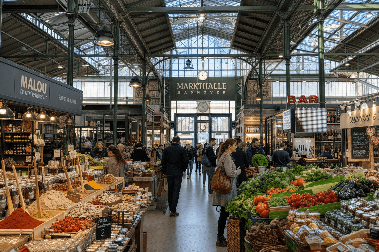 Markthalle Hannover — historische Markthalle mit Glasdach
