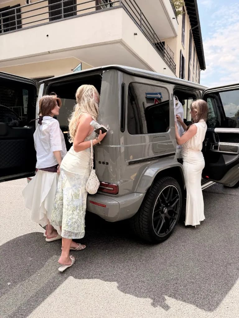 G-Class being loaded for the content trip