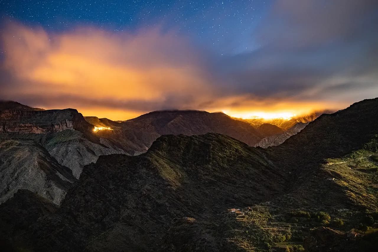 Example landscape — before and after editing