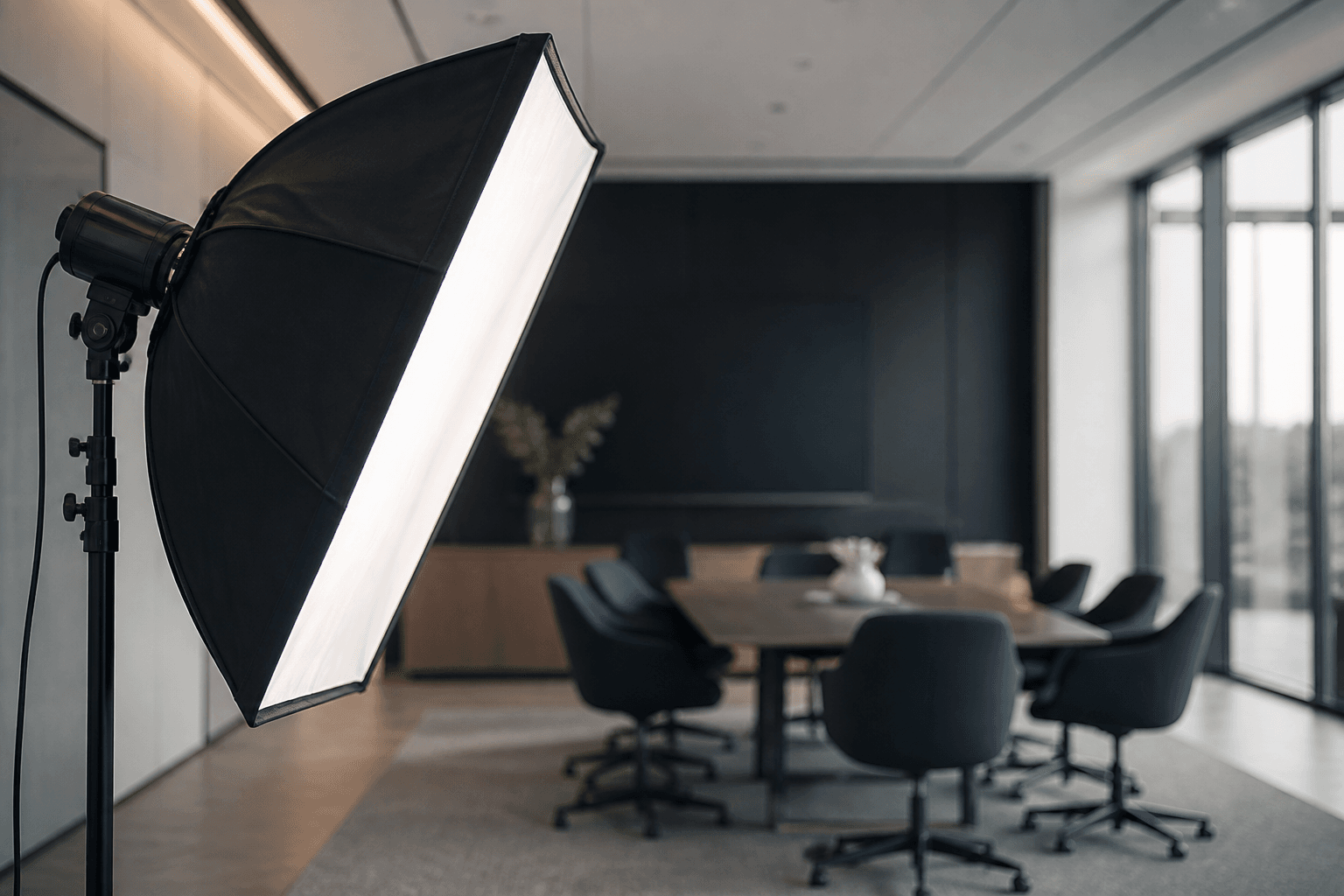 Licht für Businessporträts — Softbox-Setup für Corporate Headshots im Büro