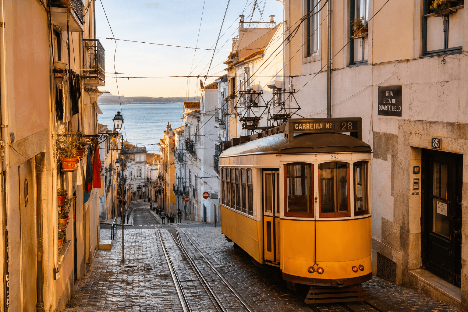 Lisbon — Miradouro viewpoint over Alfama and the Tagus