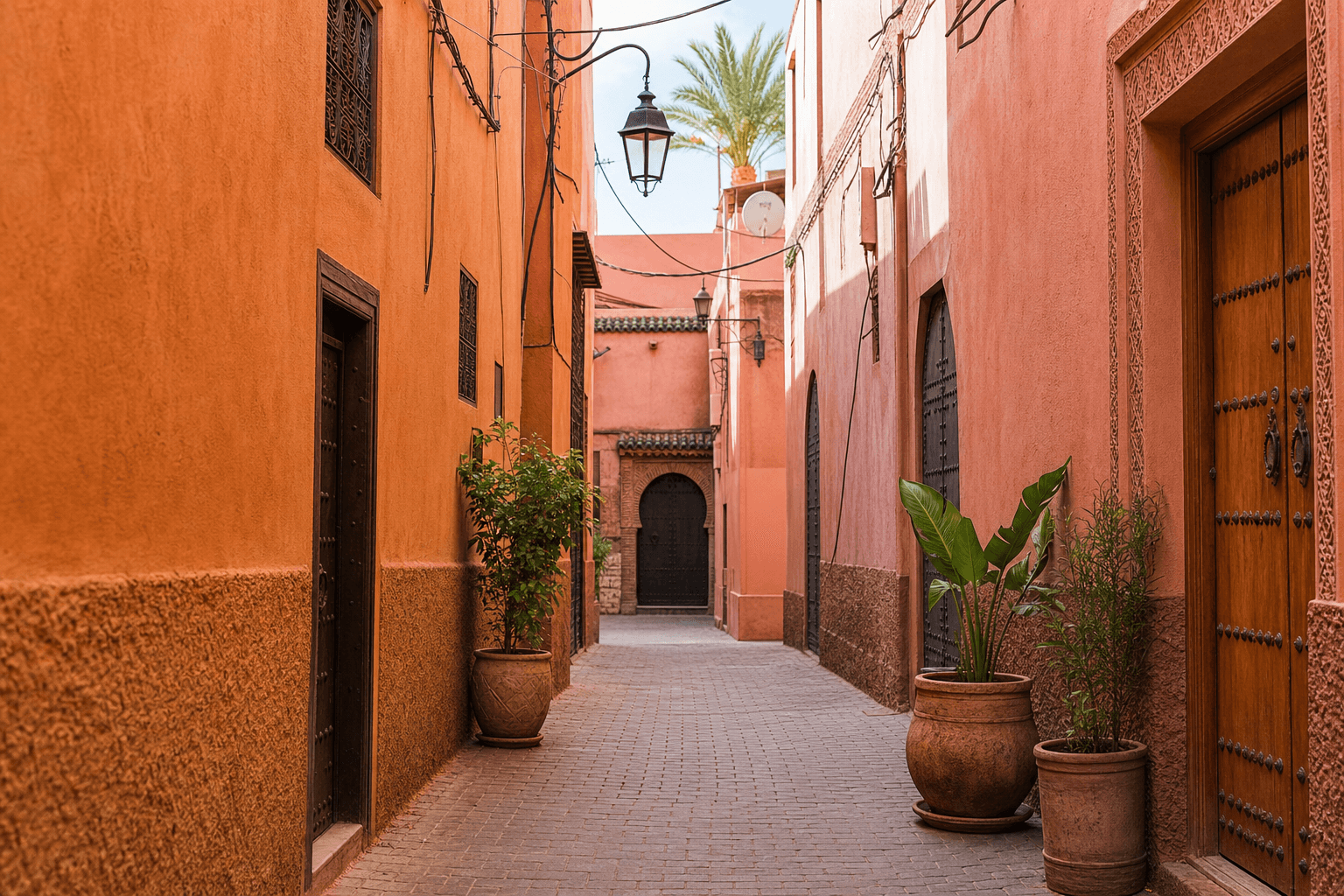 Marrakesch — Jardin Majorelle blue garden and medina architecture
