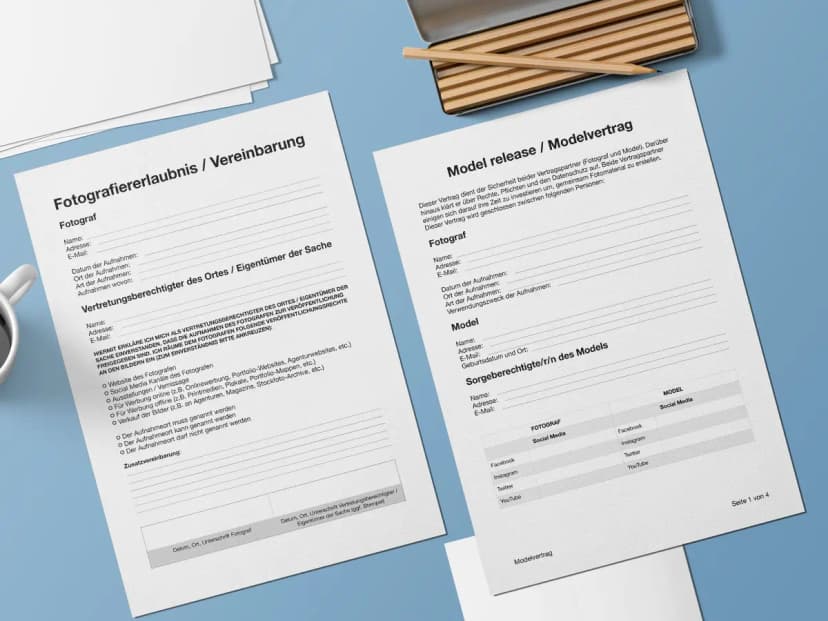 Modelvertrag & Property Release kostenlos downloaden
