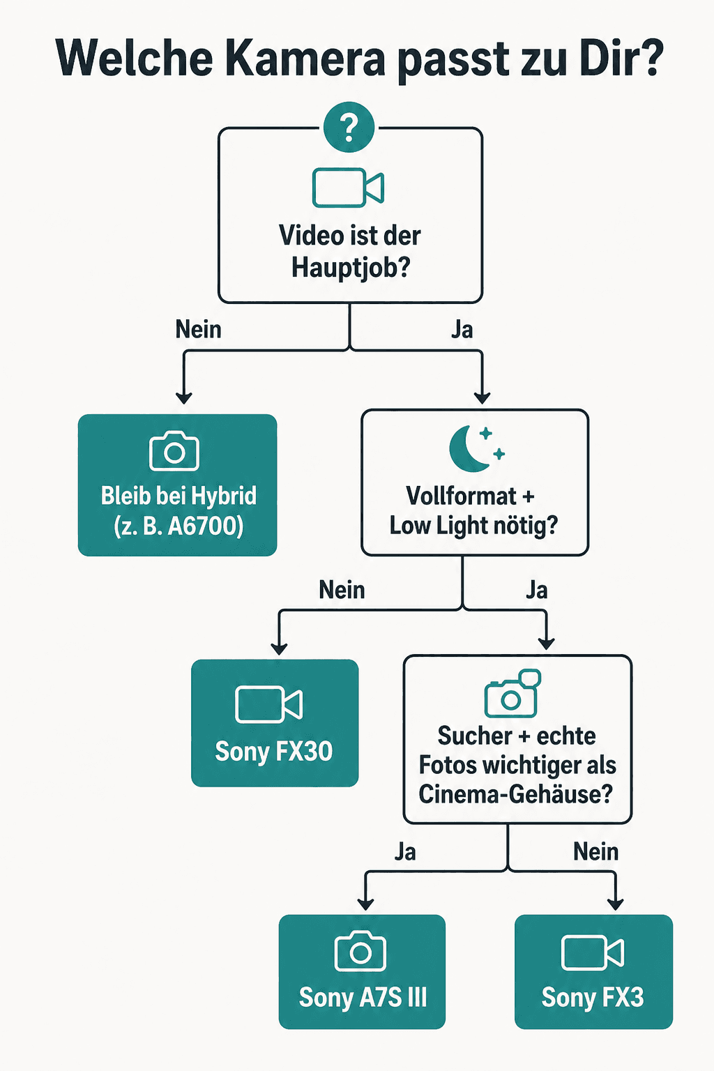 Entscheidungsbaum: FX3, FX30 oder A7S III