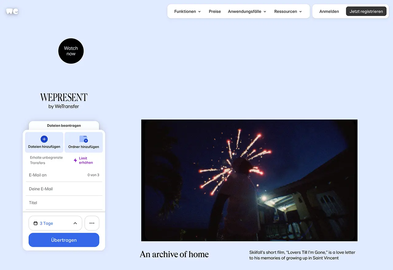 WeTransfer Pro - Einfache Dateiübertragung